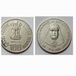 BIRTH CENTENARY OF SAINT ALPHONSA 1910-2009 Rs.100 SILVER PROOF COIN