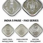 5 PAISE COMMEMORATIVE SET OF 4 UNC COINS