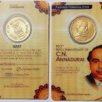 100th Brith Anniversary Of C.N. Annadurai ATM card Rs.5 (Pvt)