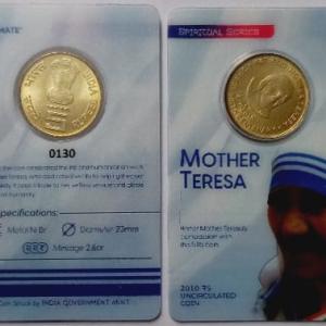 Mother Teresa ATM card Rs.5 (Pvt)