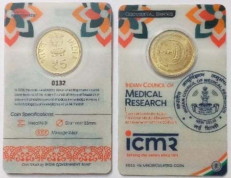 Indian Council Of Medical Research ATM card Rs.5 (Pvt)