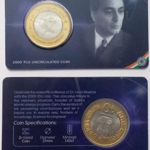 Homi Bhabha Brith Centenary ATM card Rs.10 (Pvt)