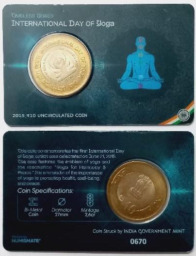 International Day Of Yoga  ATM card Rs.10 (Pvt)