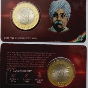 150th Birth Anniversary of Lala Lajpat Rai ATM card Rs.10 (Pvt)