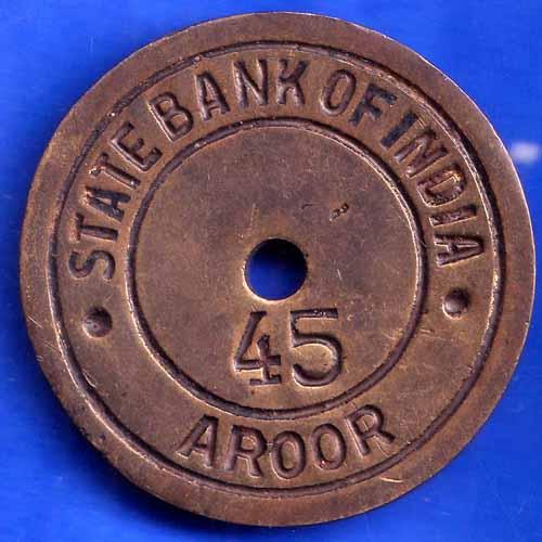 BANK TOKEN STATE BANK OF INDIA AROOR 45 ANH1401