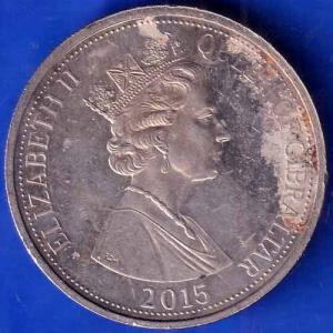 H.M QUEEN ELIZABETH II THE LONGEST REIGNNING MONARCH ELIZABETH II QUEEN OF GIBRALTAR 2015 ONE CROWN  ANH1851