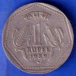REPUBLIC INDIA 1989 NOIDA MINT ONE RUPEE COIN ANH1111