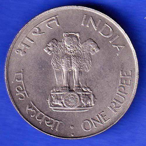 Republic India 1869 1948 Mahatma Gandhi One Rupee BOMBAY MINT Coin ANH3165
