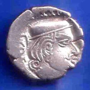 Ancient India Kshtrap Dynasty Kings Portrait Silver Coin ANH3411