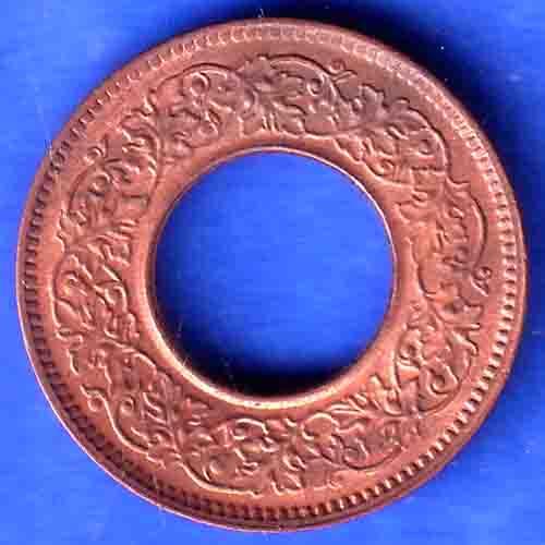 British India 1944 Lahor mint One Pice copper coin SK822
