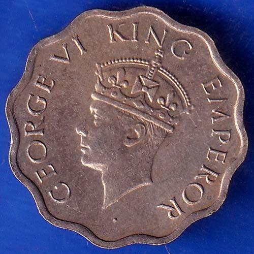 British India 1941 George VI King One Anna Coin ANH214