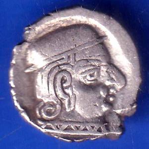 Ancient Western Kshatrap brockage Lakhi silver coin HSK16