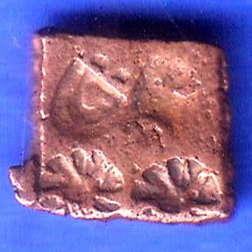 ancient cetral india copper punchmark ujjainy symbols on coin SK971