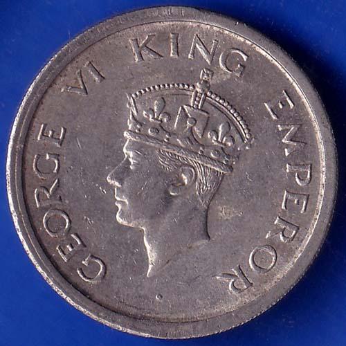 British India 1947 Bombay Mint George Vi King One Rupee Coin ANH812
