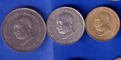 Set of 3 coins republic India 1 rupee, 50 paisa 20 paisa coins ANH1367
