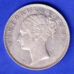 EAST INDIA COMPANY 1840 CONTINIOUS LEGEND VICTORIA QUEEN 1 RUPEE SILVER COIN HSK466