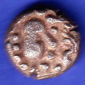 ANCIENT INDIA GADHAYA DYNASTY KING PORTRAIT COIN SK573