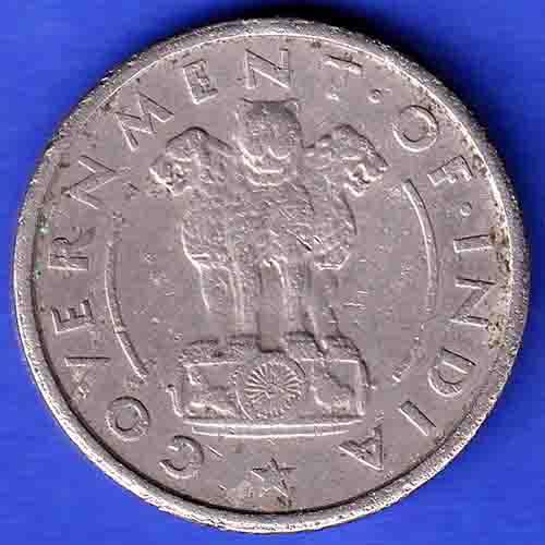 Government of India 1950 BOMBAY MINT  one rupee coin HSK166