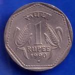 REPUBLIC INDIA 1990 NOIDA MINT ONE RUPEE COIN ANH1414