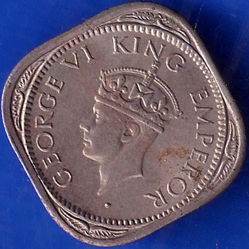 British India 1946 George VI King 1/2 Anna Coin ANH168