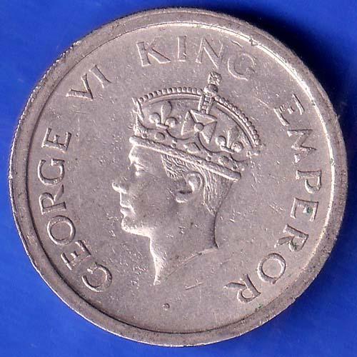 George VI King Emperor 1947 Bombay Mint One Rupee Coin SK974