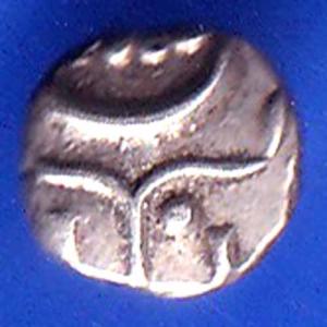 TRAVANCORE STATE RAJARAM VERMA IV SILVER CHUKRAM COIN ANH2364