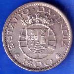 PORTUGUESE INDIA GOA 1 ESCUDO 1959 COIN ANH3126