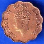 BRITISH INDIA 1942 GEORGE VI 1 ANNAS COIN ANH3133