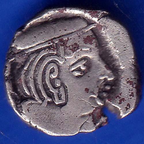 Ancient India Kshtrap Dynsty Kings Portrait Silver Coin ANH766