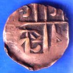 BHUTAN DEB HALF DEB RARE COPPER COIN ANH2365