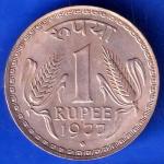 Republic India 1977 One Rupee bombay mint Coin ANH1766