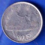 Republic India 1997 50 PAISE Hyderabad Mint Coin ANH3464