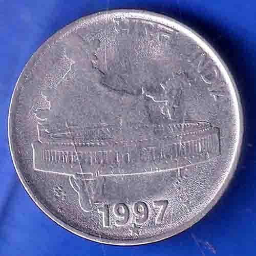 Republic India 1997 50 PAISE Hyderabad Mint Coin ANH3464