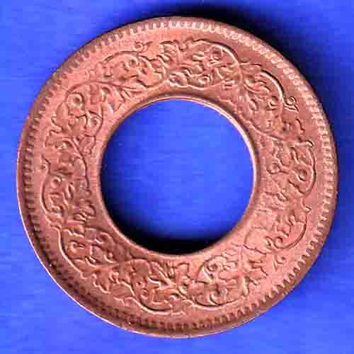 British India 1944 Lahor mint One Pice copper coin HSK222