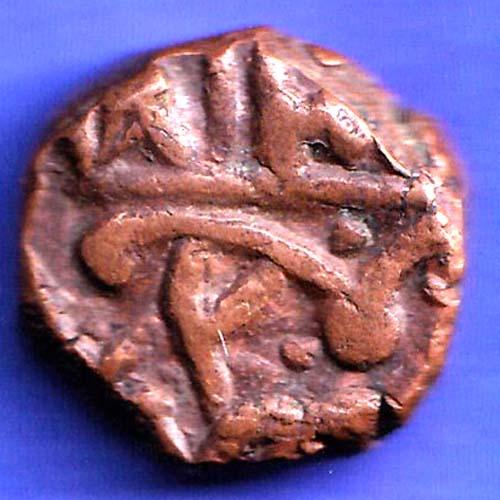 Navanagar State Shree Jaam One Dokdo Copper Coin  SK376
