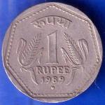 Republic India 1989 Noida  Mint One Rupee Coin ANH1615