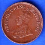 British India 1936 George V King Emperor Half Pice Coin ANH1820