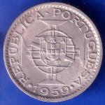 PORTUGUESE INDIA GOA 1 ESCUDO 1959 COIN ANH2970