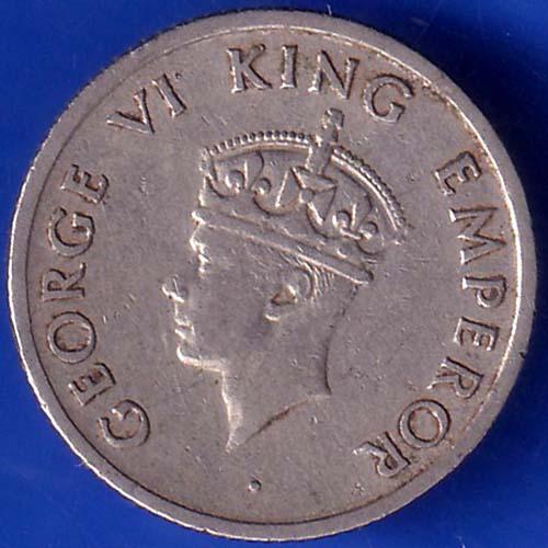 British India 1946 George Vi King Emperor Quarter Rupee Rare Coin ANH1075