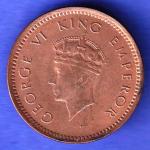 BRITISH INDIA 1939 GORGE VI KING 1/2 PICE BOMBAY MINT RARE COIN HSK866
