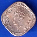 British India 1946 George VI King 1/2 Anna  Coin ANH1970
