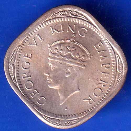 British India 1946 George VI King 1/2 Anna  Coin ANH1970