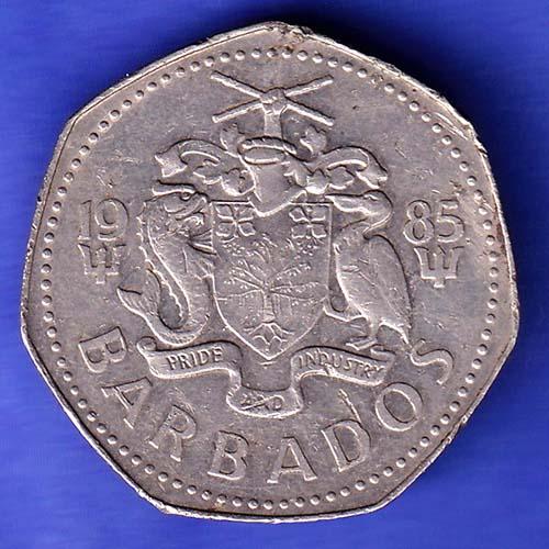 WORLD COIN 1973 Barbados 1 Dollar Flying Fish HSK918