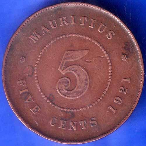 George V KING 5 Cents -  AND EMPEROR OF INDIA ANH1317