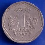 Republic India 1989 NOIDA Mint One Rupee Coin ANH1419