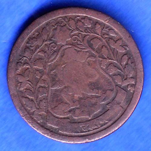 Ratlam State Portrait Of Hanuman One Paisa Rare copper coin SK1023