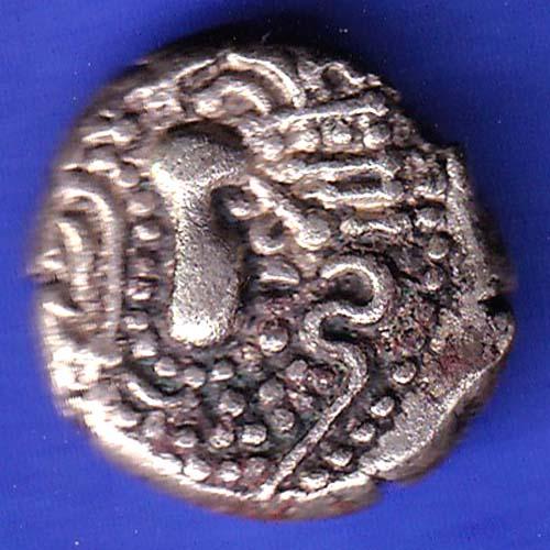 ANCIENT INDIA GADHAYA DYNASTY KING PORTRAIT COIN HSK289