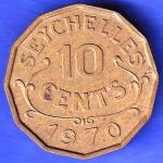 Seychelles 25 Cents - Elizabeth II 1970 Coin HSK526
