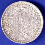 BRITISH INDIA 1939 george vi 1/4 RUPEE SILVER COIN SK580