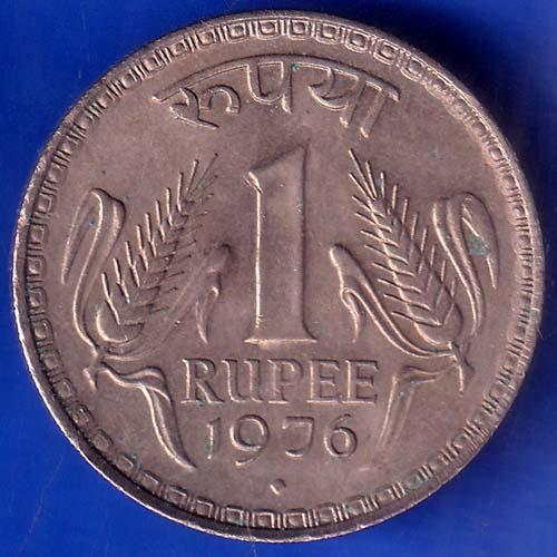 Republic India 1976 Bombay Mint One Rupee Coin ANH522